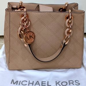 MK Rose Gold Satchel Handbag